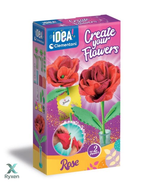 Idea Art Zestaw Kreatywny Mini Fabryka Kwiatów Róża Clementoni 18168 CLEMENTONI
