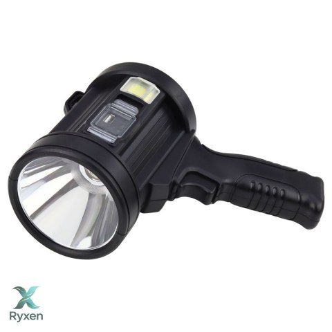 Latarka LED Szperacz Solarna 6 Trybów Powerbank Wymienne Filtry 23 cm LEAN