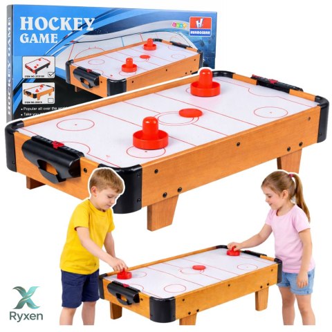 Mini Stół Air Hockey Stołowy Gra Zręcznościowa Dla Dzieci Drewniany LEAN TOYS
