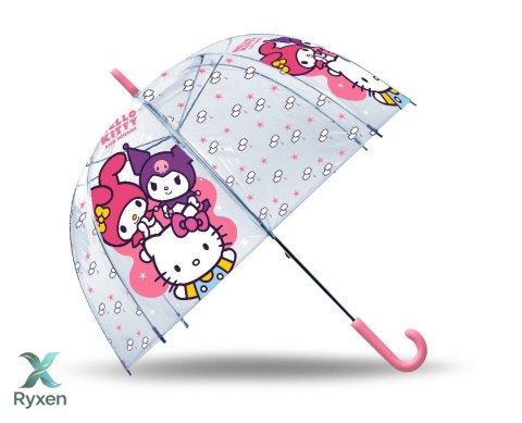 Parasolka przezroczysta manualna hello kitty KIDS EUROSWAN