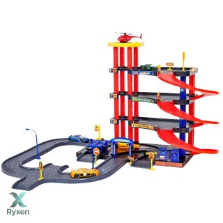 Parking Wielopoziomowy 4 Poziomy Z Windą Helikopter Autka 70 el. LEAN TOYS
