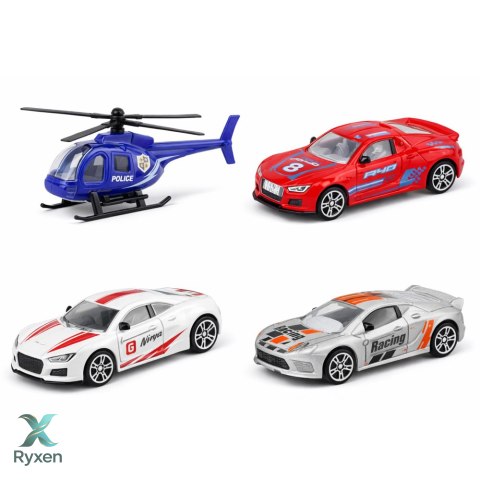 Parking Wielopoziomowy 4 Poziomy Z Windą Helikopter Autka 70 el. LEAN TOYS