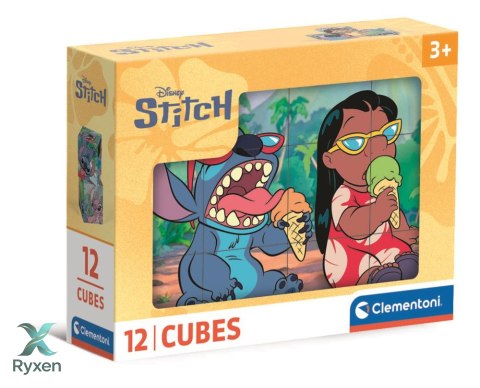 Puzzle 12 Klocków Sześcianów DISNEY STITCH Clementoni 41347 CLEMENTONI