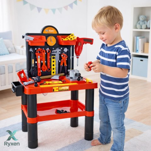 Warsztat Dla Dzieci Stolik Majsterkowicza Narzędzia Akcesoria 70 cm LEAN TOYS
