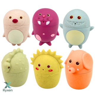 Zabawki Edukacyjne Do Kąpieli Sensoryczne Figurki Gumowe Pastelowe 6 szt. LEAN TOYS