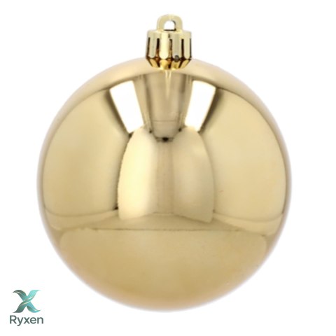 EKSKLUZYWNY ZESTAW 4 BOMBEK CHOINKOWYCH 8 CM - ZŁOTY Kamai Christmas Decorations
