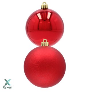 EKSKLUZYWNY ZESTAW 6 BOMBEK CHOINKOWYCH 8 CM - CZERWONY Kamai Christmas Decorations
