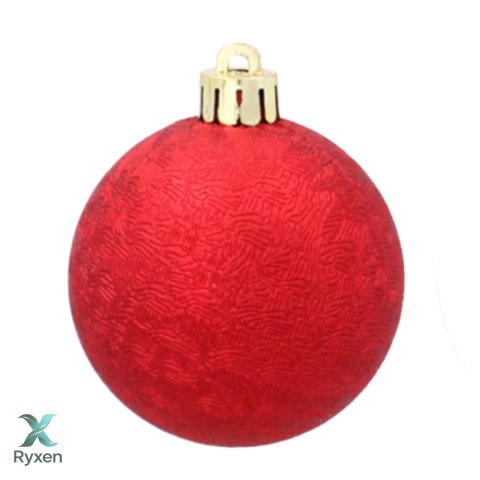 EKSKLUZYWNY ZESTAW 9 BOMBEK CHOINKOWYCH O ŚREDNICY 6 CM - CZERWONY Kamai Christmas Decorations