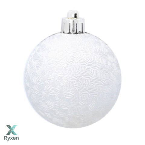 EKSKLUZYWNY ZESTAW 9 BOMBEK CHOINKOWYCH O ŚREDNICY 6 CM - SREBRNY Kamai Christmas Decorations