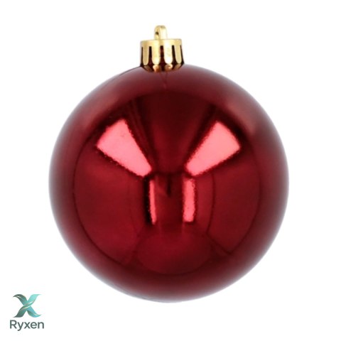 Ekskluzywna Bombka Choinkowa od Kamai Christmas Decoration® - Kolor Burgund, Komplet 4 Sztuk Kamai Christmas Decorations
