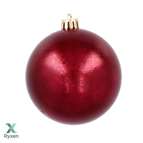 Ekskluzywna Bombka Choinkowa od Kamai Christmas Decoration® - Kolor Burgund, Komplet 4 Sztuk Kamai Christmas Decorations