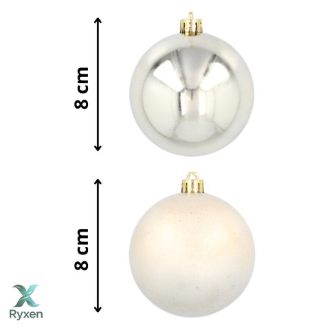 Ekskluzywna Bombka Choinkowa od Kamai Christmas Decoration® - Kolor Szampański, Komplet 4 Sztuk Kamai Christmas Decorations