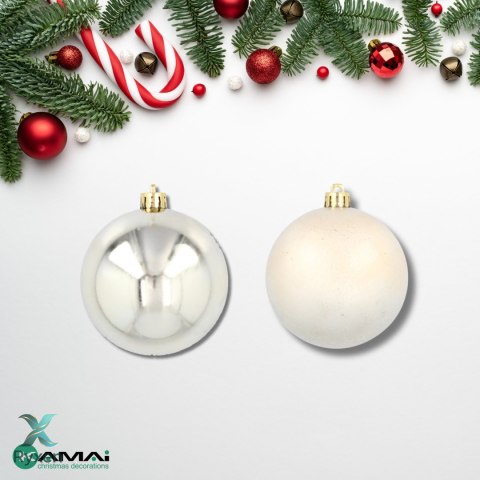 Ekskluzywna Bombka Choinkowa od Kamai Christmas Decoration® - Kolor Szampański, Komplet 4 Sztuk Kamai Christmas Decorations