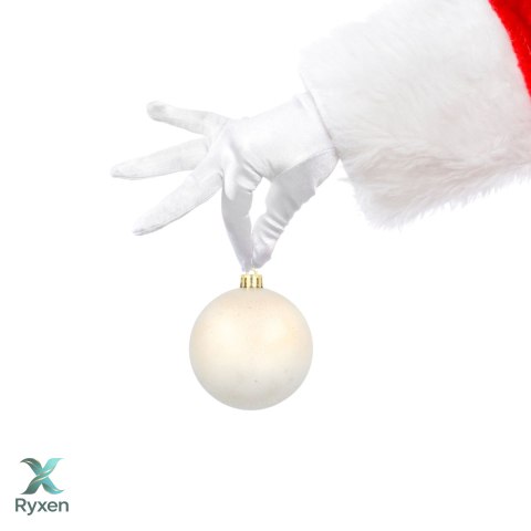 Ekskluzywna Bombka Choinkowa od Kamai Christmas Decoration® - Kolor Szampański, Komplet 4 Sztuk Kamai Christmas Decorations