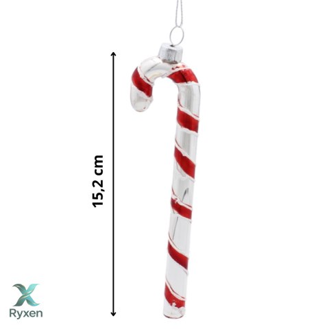 Eleganckie Ozdoby Świąteczne "Laseczka Cukrowa" z Szkła od Kamai Christmas Decoration® Kamai Christmas Decorations