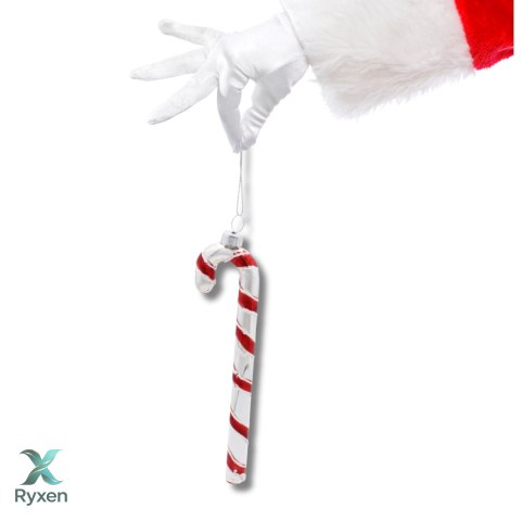 Eleganckie Ozdoby Świąteczne "Laseczka Cukrowa" z Szkła od Kamai Christmas Decoration® Kamai Christmas Decorations