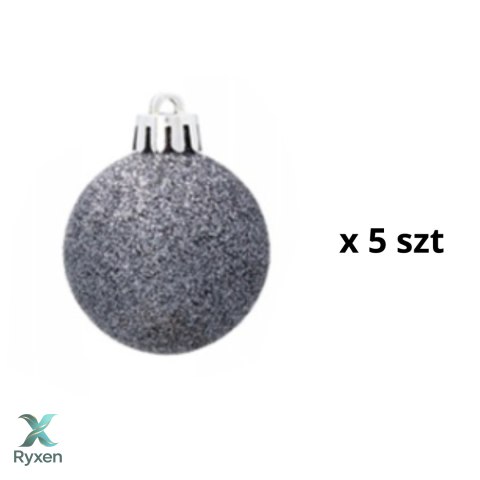 Komplet 19 Bombek Choinkowych Kamai Christmas Decoration® - Kolor Antracyt z Gwiazdą na Czubek Kamai Christmas Decorations
