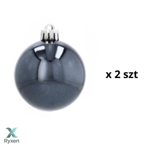 Komplet 19 Bombek Choinkowych Kamai Christmas Decoration® - Kolor Antracyt z Gwiazdą na Czubek Kamai Christmas Decorations