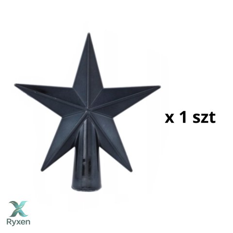 Komplet 19 Bombek Choinkowych Kamai Christmas Decoration® - Kolor Antracyt z Gwiazdą na Czubek Kamai Christmas Decorations