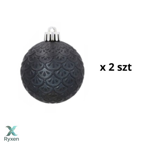 Komplet 19 Bombek Choinkowych Kamai Christmas Decoration® - Kolor Antracyt z Gwiazdą na Czubek Kamai Christmas Decorations