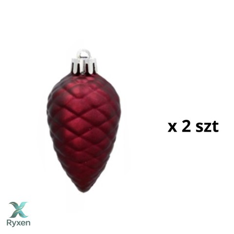 Komplet 19 Bombek Choinkowych Kamai Christmas Decoration® - Kolor Burgund z Gwiazdą na Czubek Kamai Christmas Decorations