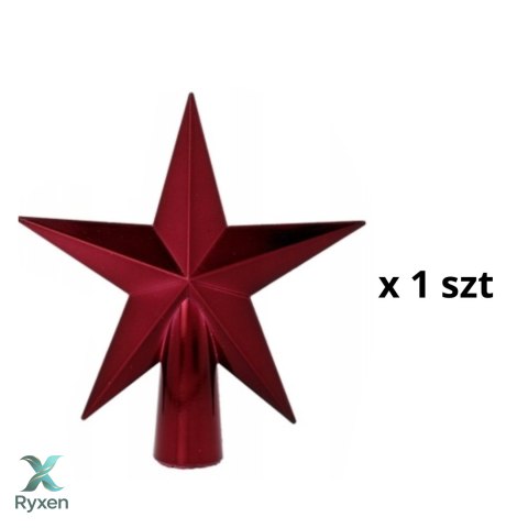 Komplet 19 Bombek Choinkowych Kamai Christmas Decoration® - Kolor Burgund z Gwiazdą na Czubek Kamai Christmas Decorations
