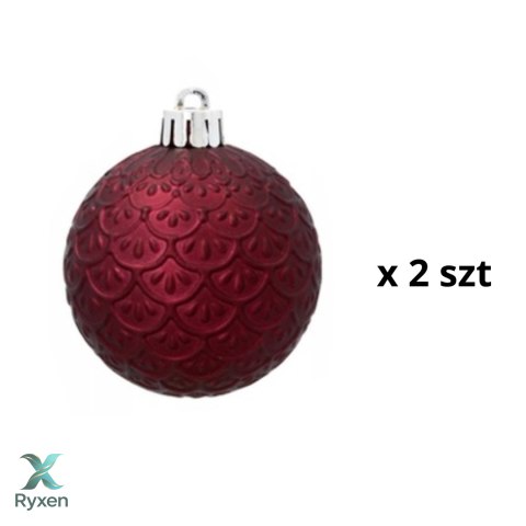 Komplet 19 Bombek Choinkowych Kamai Christmas Decoration® - Kolor Burgund z Gwiazdą na Czubek Kamai Christmas Decorations