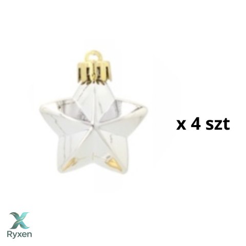 Komplet 19 Bombek Choinkowych Kamai Christmas Decoration® - Kolor Szampański z Gwiazdą na Czubek Kamai Christmas Decorations