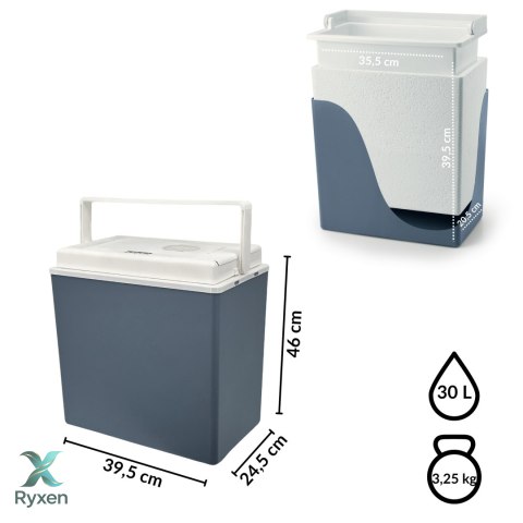 Lodówka samochodowa elektryczna 30L KAMAI ICEGO, zasilanie 12-230V, niebieska ICEGO
