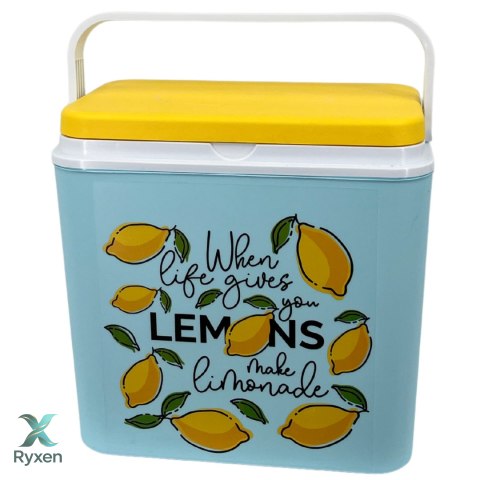 Lodówka CEGECO 24L Jasnoniebieska wzór Lemoniada Kamai Kamai COOLBOX