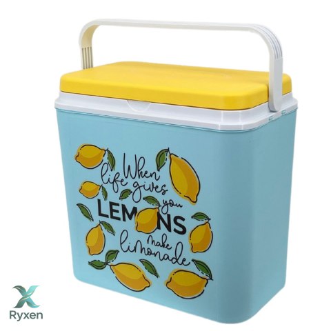 Lodówka CEGECO 24L Jasnoniebieska wzór Lemoniada Kamai Kamai COOLBOX