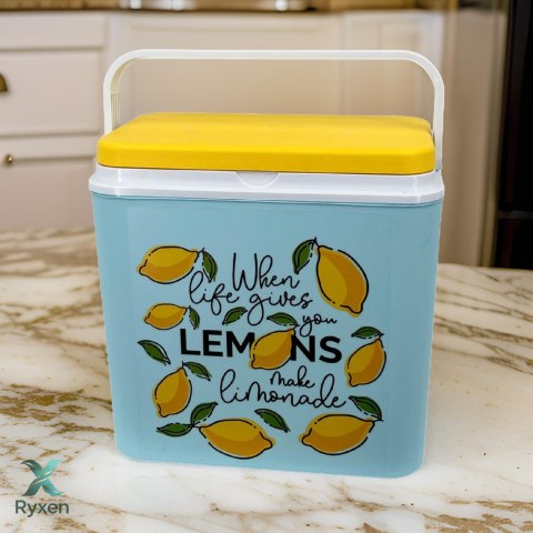 Lodówka CEGECO 24L Jasnoniebieska wzór Lemoniada Kamai Kamai COOLBOX