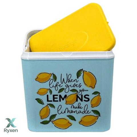 Lodówka CEGECO 24L Jasnoniebieska wzór Lemoniada Kamai Kamai COOLBOX