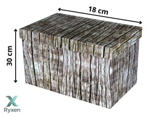 Pudełko dekoracyjne, porządkowe 300x180x190 mm DREWNO, SKRZYNIA mix Kamai