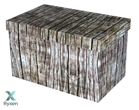 Pudełko dekoracyjne, porządkowe 300x180x190 mm DREWNO, SKRZYNIA mix Kamai