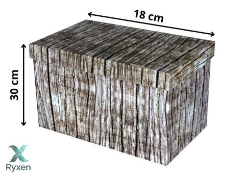 Pudełko dekoracyjne, porządkowe 300x180x190 mm DREWNO, SKRZYNIA mix Kamai