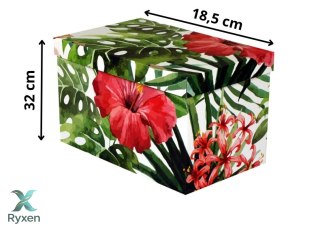 Pudełko dekoracyjne, porządkowe 300x180x190 mm kaszerowane PALMA 1 - KWIAT FILO Kamai