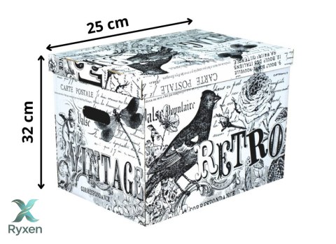 Pudełko dekoracyjne, porządkowe 320x250x185 mm RETRO Kamai