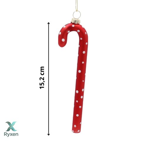 SZKLANA LASKA "Czerwone w Białe Kropki" od Kamai Christmas Decoration® Kamai Christmas Decorations