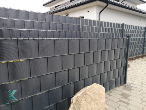 Taśma ogrodzeniowa PASKI 24 x 2,55mb CLASSIC 19cm PROTECTO™ GRAFIT + 48 klipsów GRATIS PROTECTO