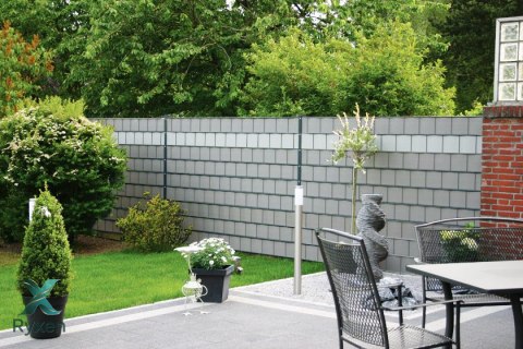 Taśma ogrodzeniowa PASKI 6 x 2,55mb BASIC 19cm PROTECTO™ SZARA + 12 klipsów GRATIS PROTECTO