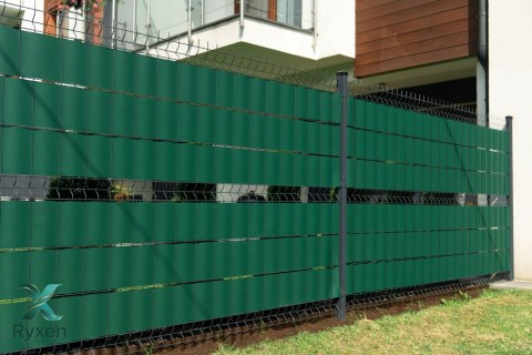 Taśma ogrodzeniowa PASKI 6 x 2,55mb BASIC 19cm PROTECTO™ ZIELONA + 12 klipsów GRATIS PROTECTO