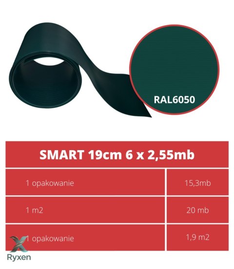 Taśma ogrodzeniowa PASKI 6 x 2,55mb SMART 19cm PROTECTO™ ZIELONA + 12 klipsów GRATIS PROTECTO