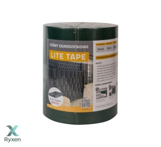 Taśma ogrodzeniowa ZIELONA 19cm x 35mb LITE PVC 450g/m2 + 20 klipsów GRATIS Thermoplast