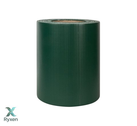 Taśma ogrodzeniowa ZIELONA 19cm x 35mb LITE PVC 450g/m2 + 20 klipsów GRATIS Thermoplast