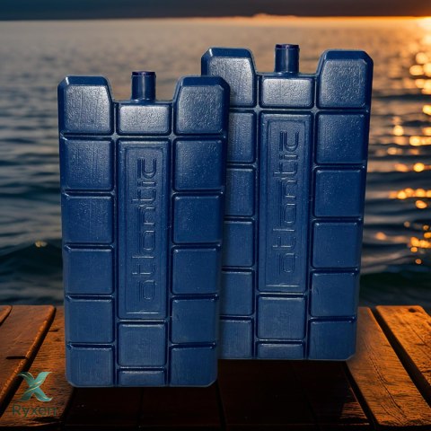 Wkłady mrożące zestaw 2 szt. po 240 ml, do lodówek turystycznych, nietoksyczne, wymiary 14,5x8 cm Kamai COOLBOX