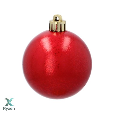 ZESTAW 3 EKSKLUZYWNYCH BOMBEK CHOINKOWYCH O RÓŻNYM WYGLĄDZIE. KOLOR: CZERWONY Kamai Christmas Decorations