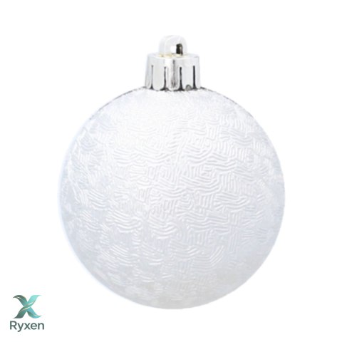 ZESTAW 3 EKSKLUZYWNYCH BOMBEK CHOINKOWYCH O RÓŻNYM WYGLĄDZIE. KOLOR: SREBRNY Kamai Christmas Decorations