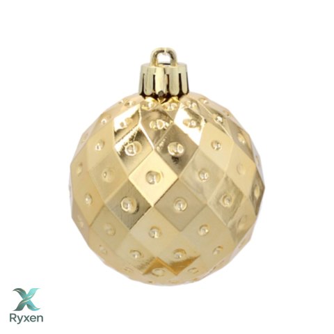 ZESTAW 3 EKSKLUZYWNYCH BOMBEK CHOINKOWYCH O RÓŻNYM WYGLĄDZIE. KOLOR: ZŁOTY Kamai Christmas Decorations