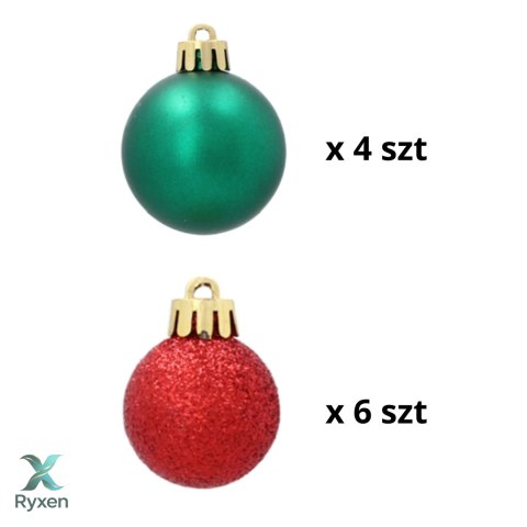 ZESTAW 32 EKSKLUZYWNYCH BOMBEK CHOINKOWYCH 3-4 CM W WYJĄTKOWYCH KOLORACH I WZORACH Kamai Christmas Decorations